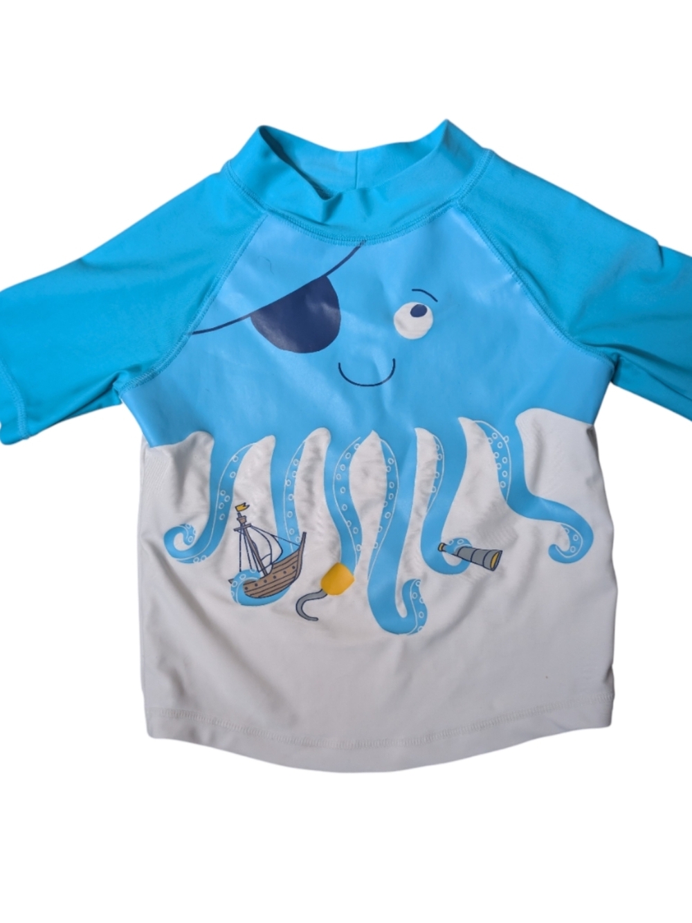 Carters Blue Octopus Rash Guard Swim Shirt Size 2T